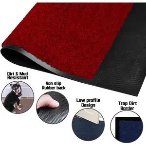 Bouldin Door Mat Red / 90cm W x 150 cm L