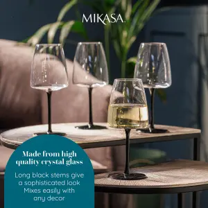 Mikasa Palermo Crystal White Wine Glasses, Set of 4, 400ml