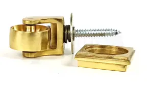 2x BRASS CASTOR & SQUARE29mm SCREW IN CASTOR  FURNITURE BEDS SOFAS CHAIRS STOOLS