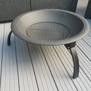 51cm Diameter Garden Log Burner Fire Pit Heater Bowl with Guard