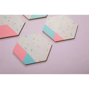 Maison by Premier Mimo Set Of 4 Hexagonal Cork Coasters