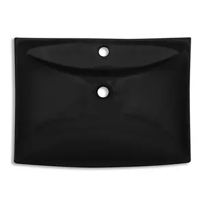 Belfry Bathroom 600mm L x 440mm W Ceramic Rectangular Sink Black