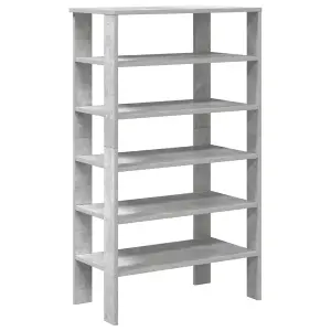 Berkfield Shoe Rack Concrete Oak 61x32x105 cm Engineered Wood