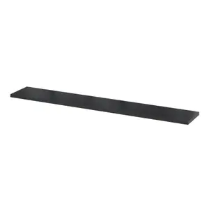 GoodHome Rigga Satin black Rectangular Floating shelf (L)118cm x (D)19cm