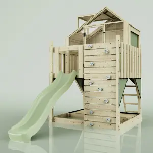 PolarPlay Kids Scandinavian Style Climbing Platform & Playhouse with Slide - Astrid Sage