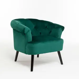 Velvet Emerald Green Sara Accent Chair