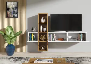 TV Unit 180 cm Modern Wall TV Stand Living Room Cabinet Matt Doors