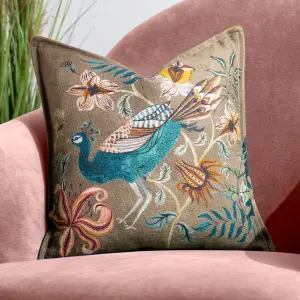 Wylder Holland Park Hedgerow Birds Floral Polyester Filled Cushion