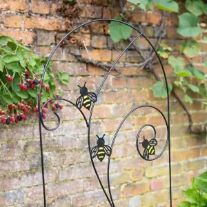 Primrose Bee-Conscious Garden Trellis Plant Support in Black 170cm