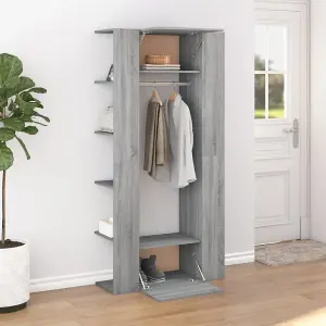 Berkfield Hallway Cabinets 2 pcs Grey Sonoma Engineered Wood