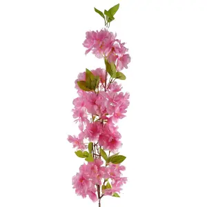 Pack of 6 x 100cm Pink Artificial Blossom Stem