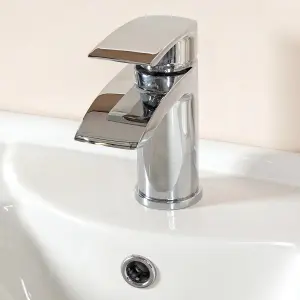 Tyrell Polished Chrome Deck-mounted Basin Mono Mixer Tap