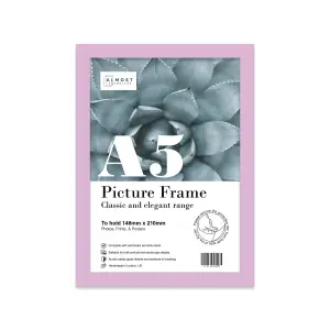 A5 Lilac Picture Frame Fits A5 (14.8 x 21cm - 5.8 x 8.3in) Poster, Photo, Artwork, or Print.