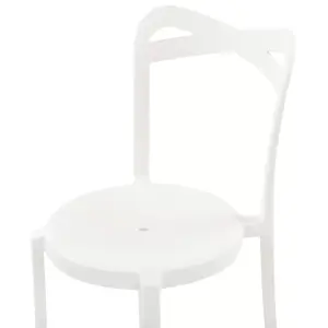 Set of 4 Garden Chairs CAMOGLI White