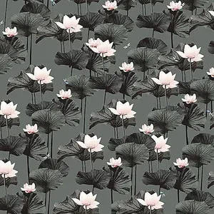 Galerie Ted Baker Green Drago Floral Fantasia Wallpaper Roll