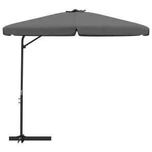 Berkfield Outdoor Parasol with Steel Pole 300x250 cm Anthracite