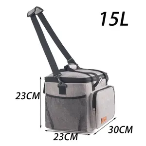 Leak Proof Cooler Bag Box With Carry Handle & Shoulder Strap Picnic 15L