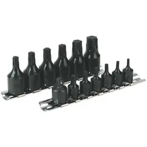 13 PACK TRX Star Socket Bit Set - 1/4" & 3/8" Square Drive - BLACK OXIDE T10 T60