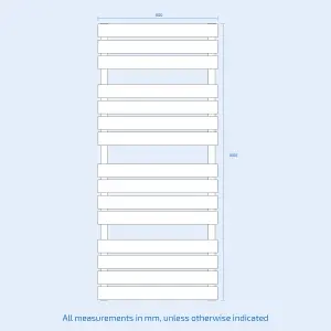 Nes Home 1600 X 600 mm Straight White Flat Panel Towel Radiator