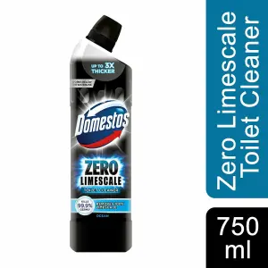 Domestos Zero Limescale Ocean Antibacterial Toilet Gel, 750ml, 6Pk