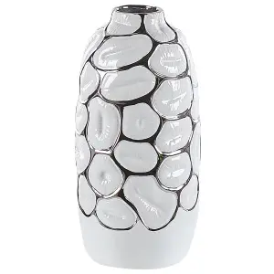 Decorative Vase CENABUM Ceramic White