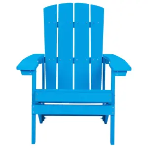 Beliani Retro Garden Chair ADIRONDACK Blue