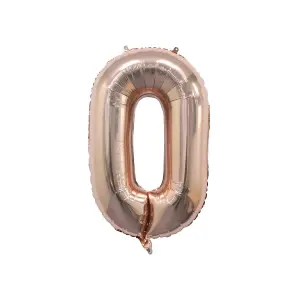 Realmax 0 Number Balloon Rose Gold (One Size)