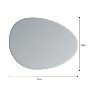 Showerdrape Angel Oval Wall Mounted Frameless Bevelled Edge Bathroom Mirror 70 x 50cm