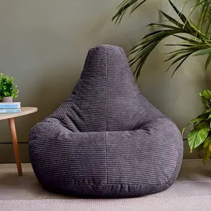 icon™ Large Bean Bag Chair Adult - Dalton, Dark Grey