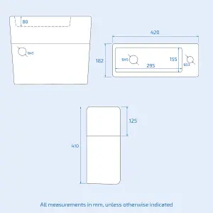 Nes Home Compact Combo 2 in 1 Close Coupled Cistern and Basin