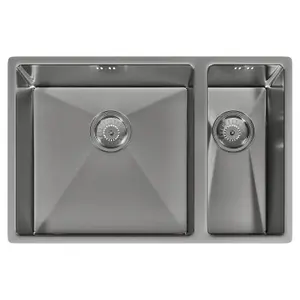 Liquida EL670BS 1.5 Bowl Undermount Brushed Steel Kitchen Sink