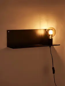 SIMPLY AND STYLISH BLACK SHELF LIGHT