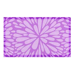 Lilac Petal Pattern Indoor & Outdoor Doormat - 70x40cm