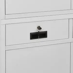 Berkfield Office Cabinet Light Grey 90x40x180 cm Steel