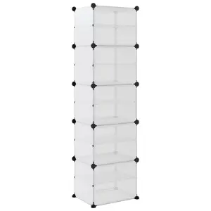 Berkfield Shoe Rack Transparent 44x31.5x153.5 cm PP