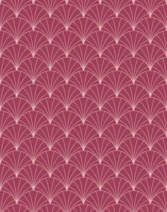 Bobbi Beck eco-friendly Red art deco arch wallpaper