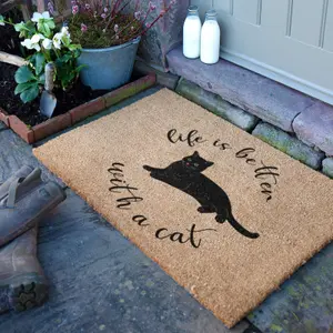 Life Is Better With A Cat Doormat (90 x 60cm)