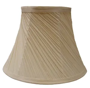 14" Mushroom Swirl Pleated Ceiling Table Lamp Shade - Cream