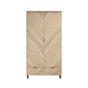 STOCKHOLM CHEVRON 2 DOOR WARDROBE (2 PACKS)