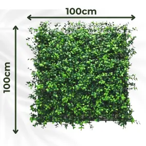 Artificial Plant Flower Living Wall Panels Realistic - Boxwood - Indoor / Outdoor - 1m x 1m - Home, Garden, Office