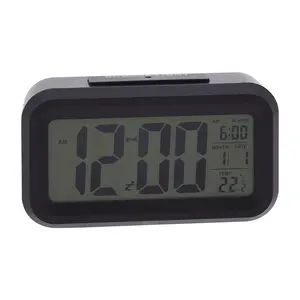 Digital Electric Alarm Tabletop Clock Black