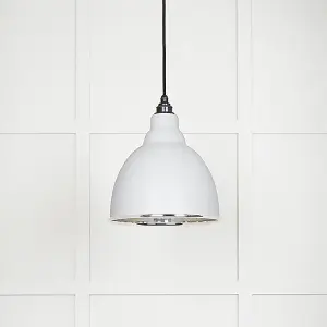 Smooth Nickel Brindley Pendant in Flock