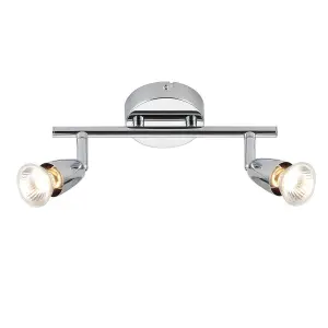 Luminosa Amalfi 2 Light Adjustable Spotlight Chrome, GU10