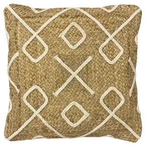 furn. Roolu Braided Jute Feather Filled Cushion