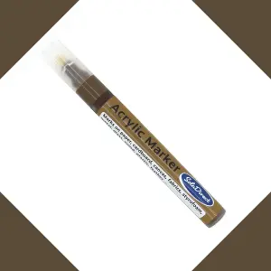 Acrylic Paint Marker Pen Permanent for Stone Leather Fabric Plastic (Brown)