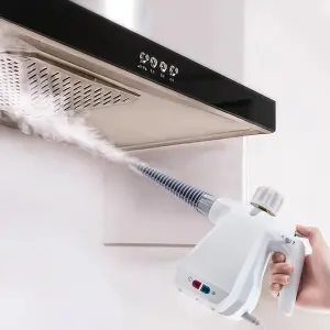 1000W White Corded Handheld Steam Cleaner Use on Kitchen,Bathroom Tiles