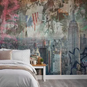 Grandeco New York 7 panel Textured Mural,  2.8 x 3.71m