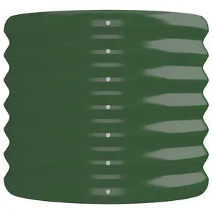 Berkfield Garden Planter Powder-coated Steel 224x40x36 cm Green