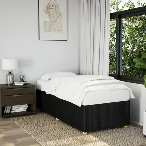 Berkfield Bed Frame without Mattress Black Single Fabric