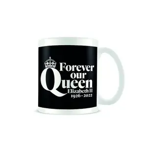 Queen Elizabeth II Forever Our Queen Mug Black/White (One Size)